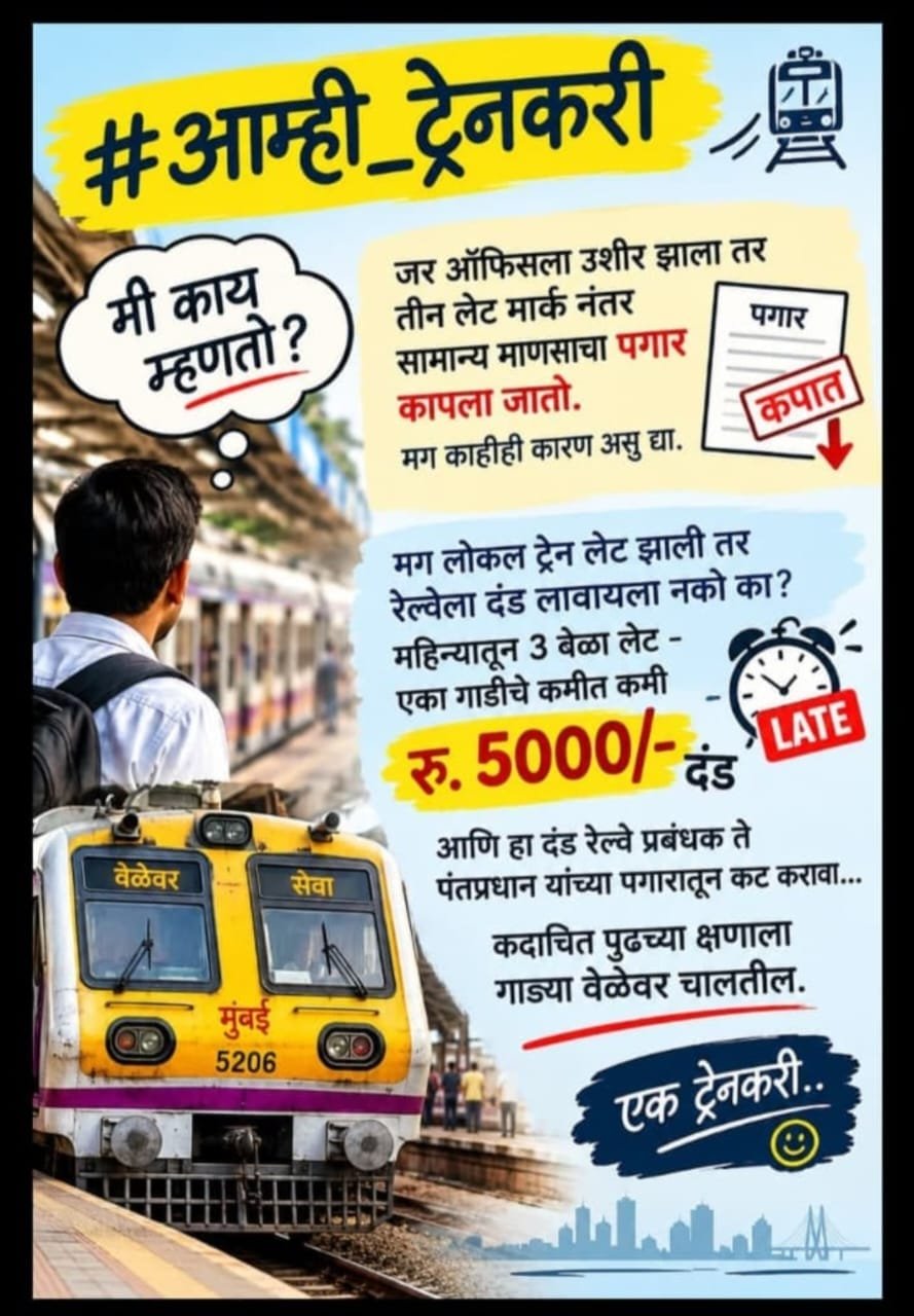 लोकल लेटचा ‘ट्रेनकरां’मध्ये उद्रेक